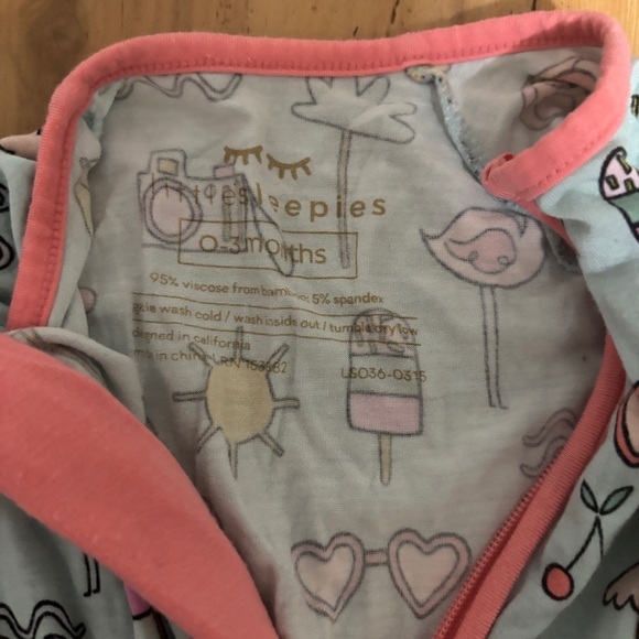 Little Sleepies Bamboo Colorful Kids One Piece Pajama - Picture 2 of 2